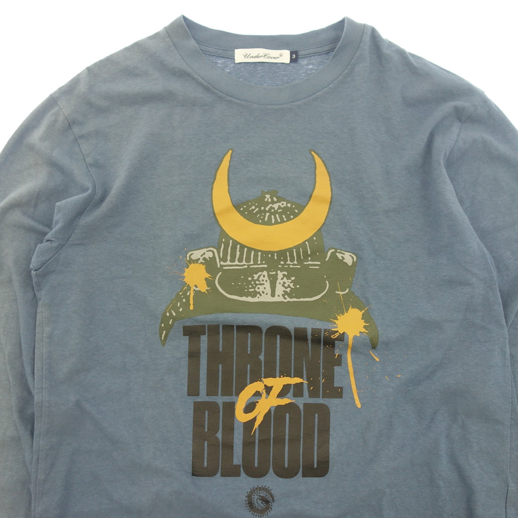 Good condition ◆ Undercover long sleeve T-shirt cut and sew UCZ4891-3 THRONE OF BLOOD Men's size 3 Blue UNDERCOVER [AFB7] 