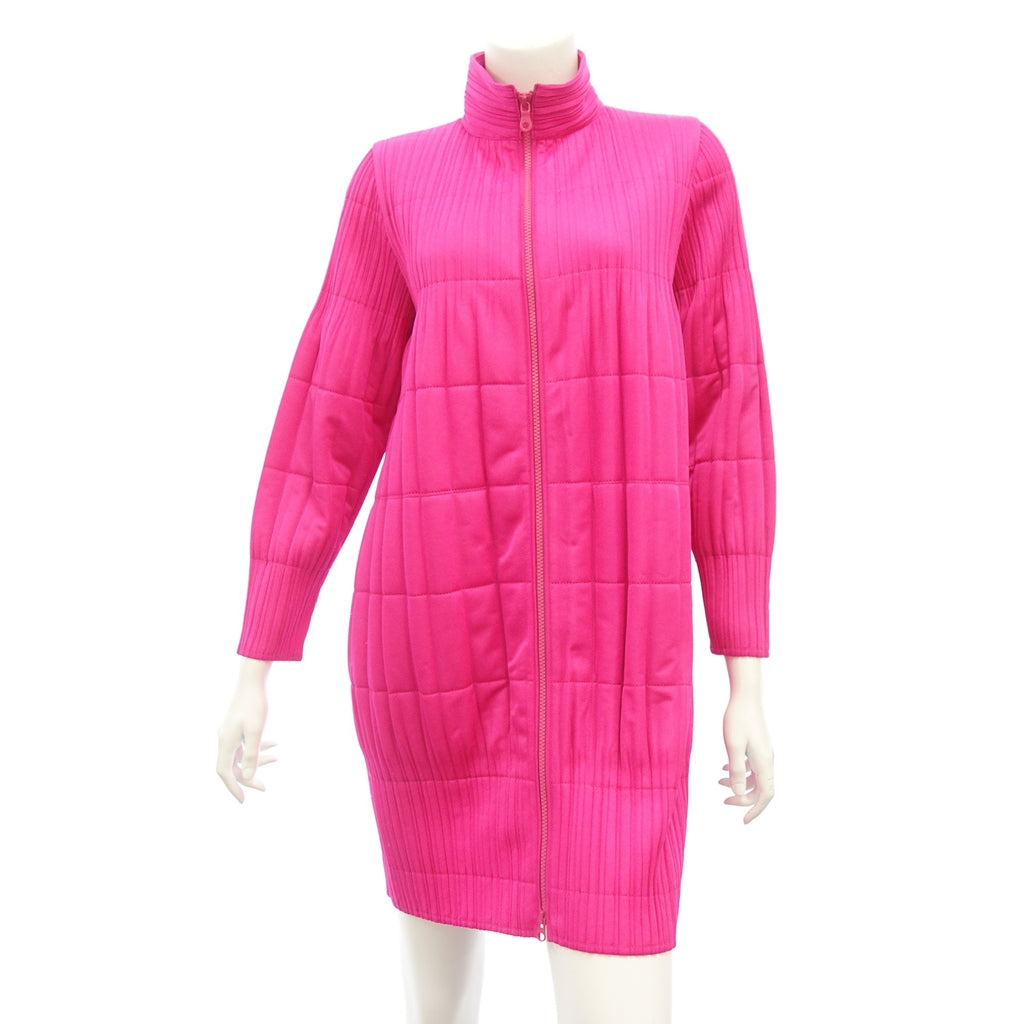 Very good condition ◆ Pleats Please Zip High Neck Coat Women's Pink Size 3 PP13-JA711 PLEATS PLEASE [AFB4] 