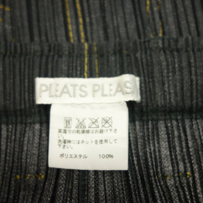 Good condition ◆ Pleats Please Issey Miyake Skirt Denim Transfer PP75-JG021 Black Ladies Size 1 PLEATS PLEASE ISSEY MIYAKE [AFB1] 