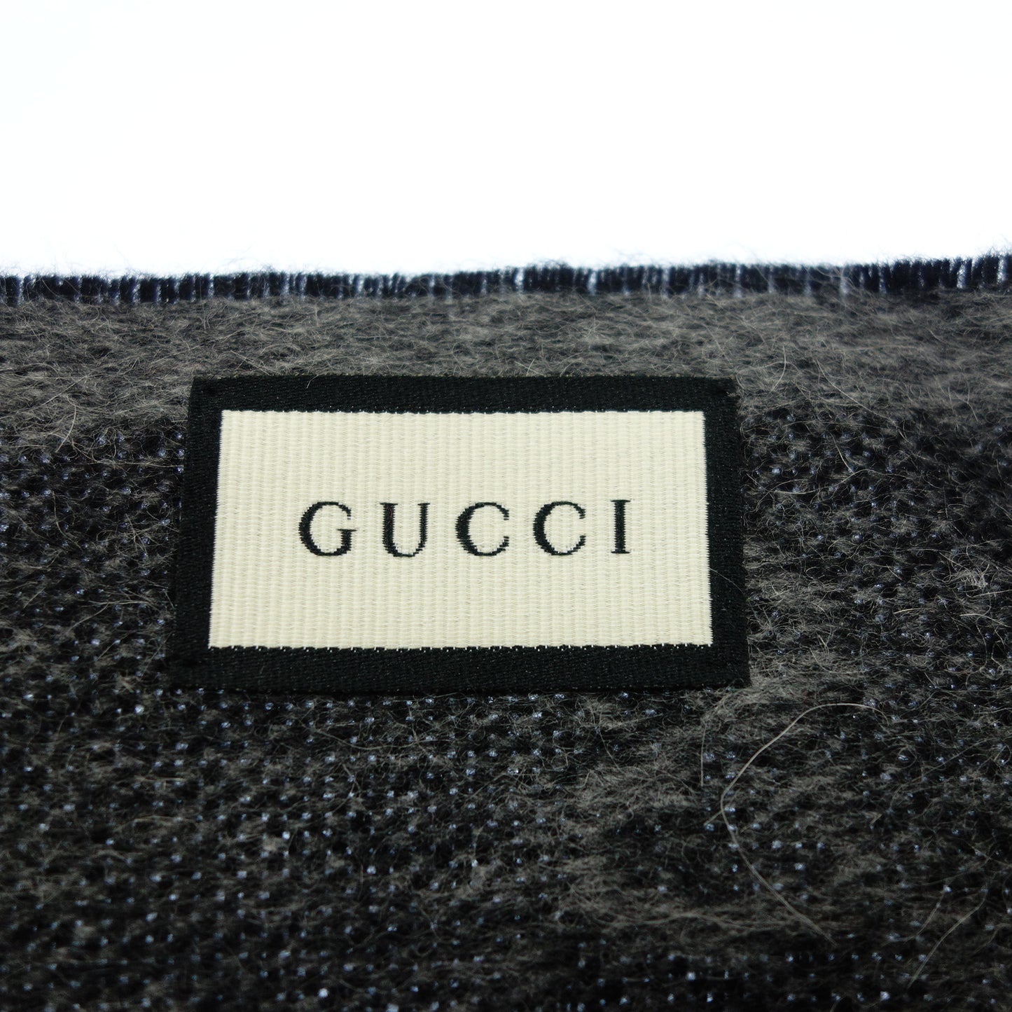 Gucci muffler 570603 Sherry line alpaca GG pattern gray GUCCI [AFI22] [Used] 